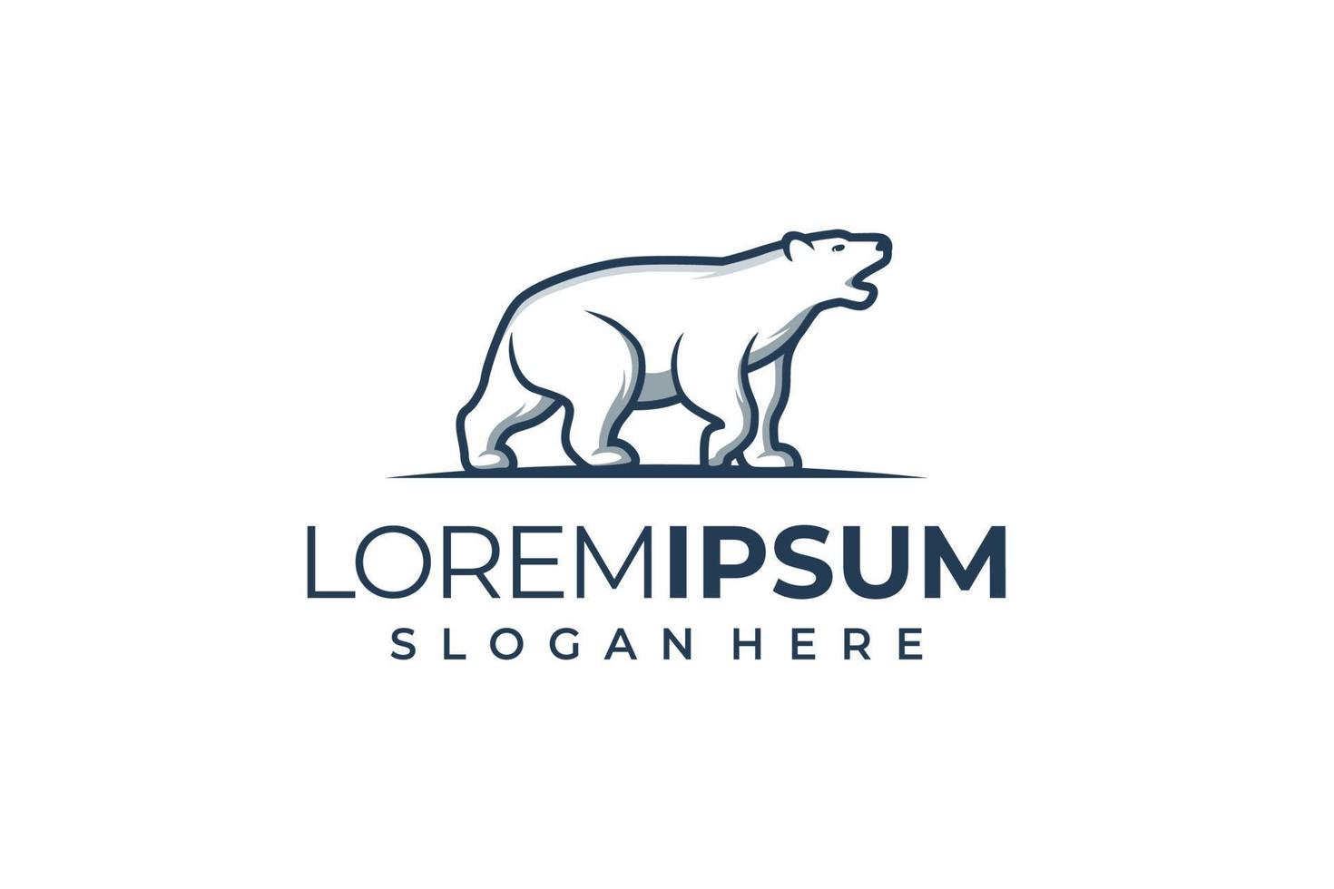 Vorlage für das Design des Eisbären-Logos vektor