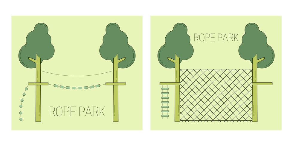 Rope park spår vektor