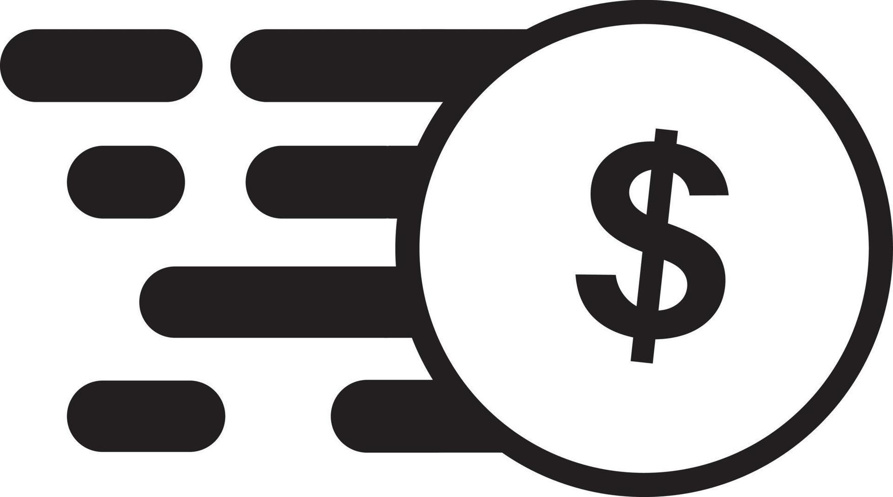 schnelle Münze Logo Symbol Vektor Designvorlage