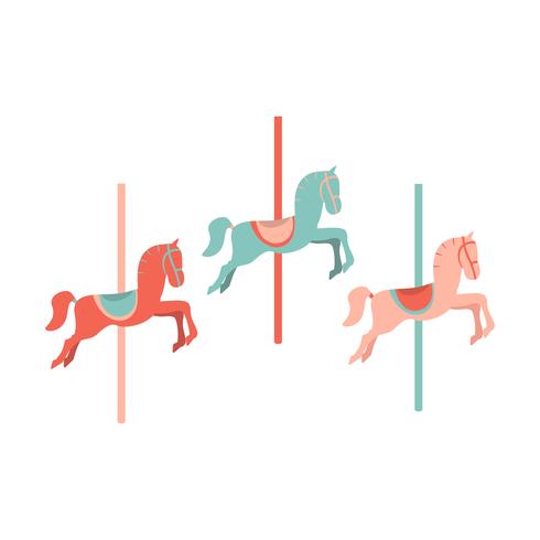 Karussell-Pferde-Symbol vektor