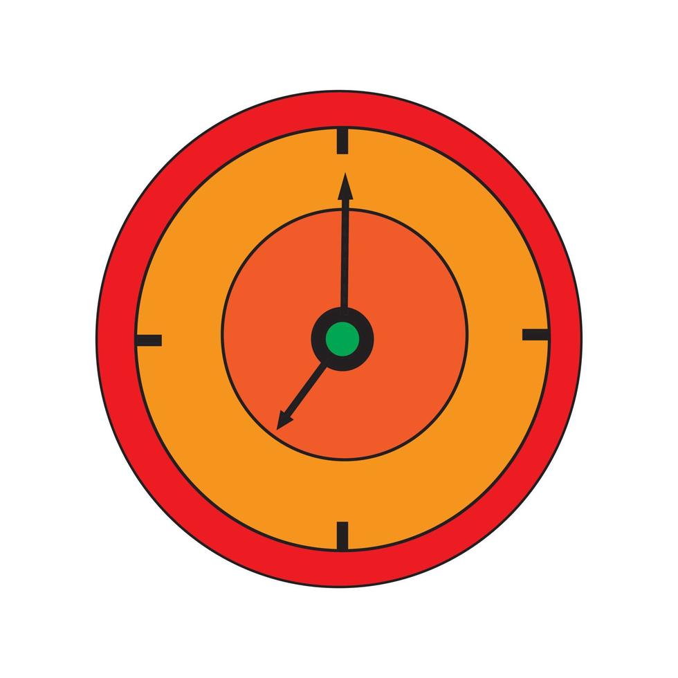 vektorillustration av en väggklocka som visar tiden vektor