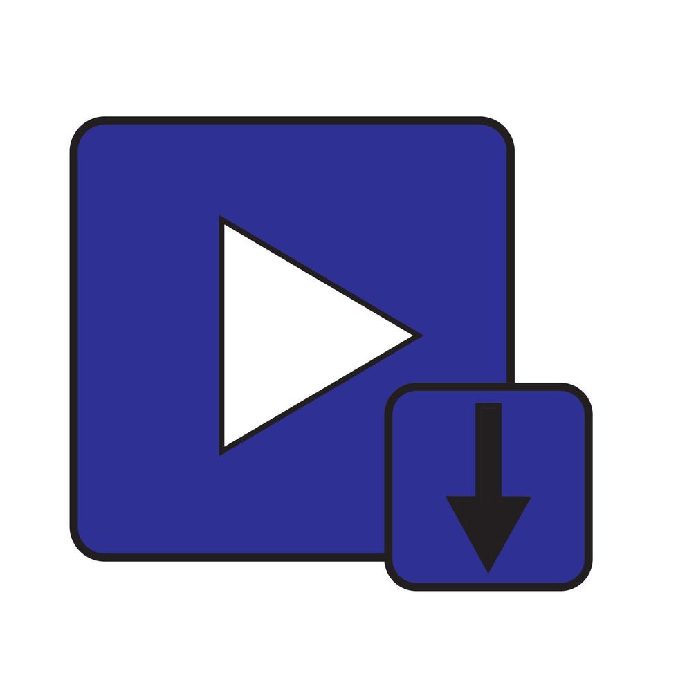 illustration vektorgrafik av video downloader eller videomottagare ikon vektor