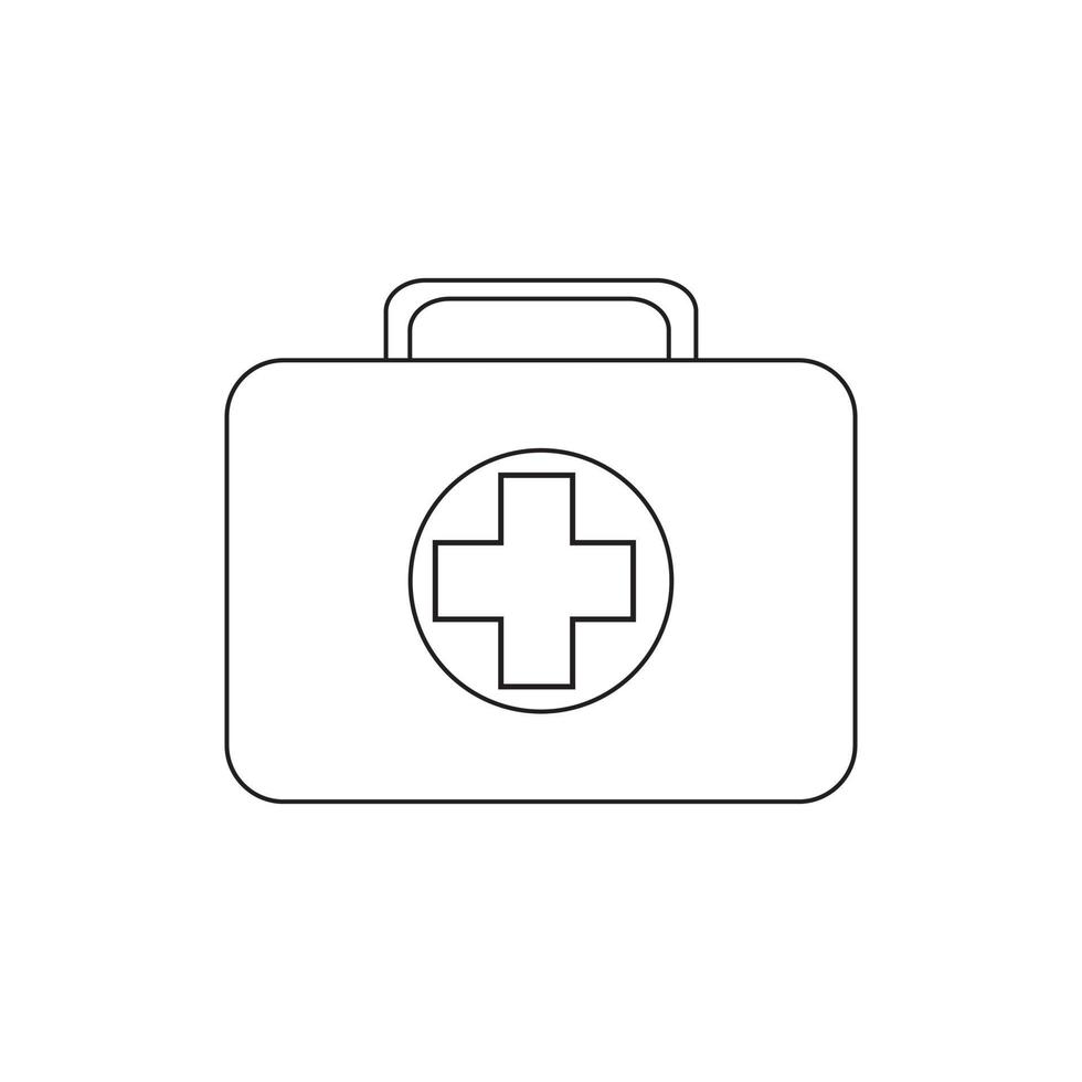 medicinsk väska ikon - vektor. första hjälpen box ikon. svart medicinsk väska ikon på vit bakgrund vektor