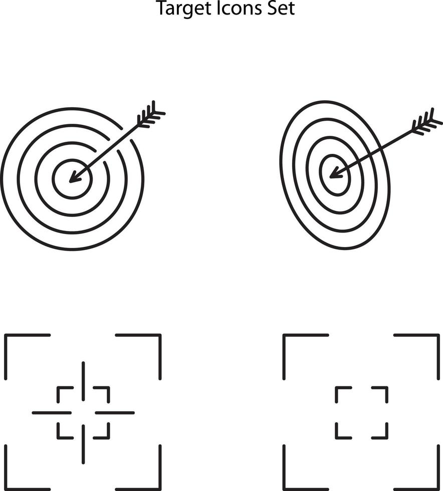 Zielsymbol. Marketing-Zielsymbol Vektor-Zielsymbol. Bildziel. abstraktes Symbol. vektor