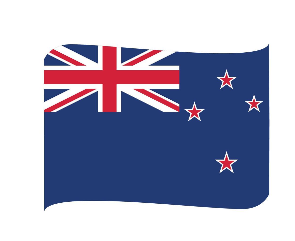 Nya Zeeland flagga nationella oceanien emblem band ikon vektor illustration abstrakt designelement