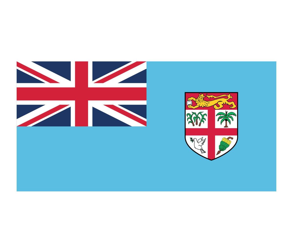 Fidschi-Flagge nationales Ozeanien-Emblem Symbol Symbol Vektor Illustration abstraktes Gestaltungselement