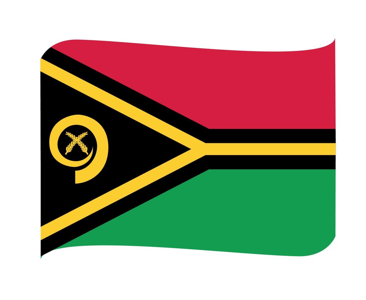 vanuatus flagga nationella oceanien emblem band ikon vektor illustration abstrakt designelement