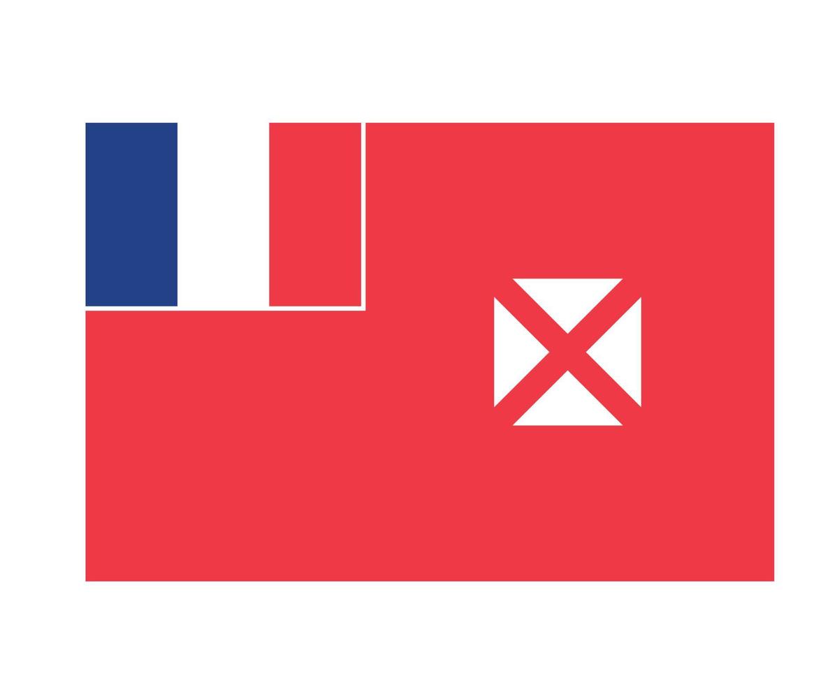 wallis och futuna flagga nationella oceanien emblem symbol ikon vektor illustration abstrakt designelement