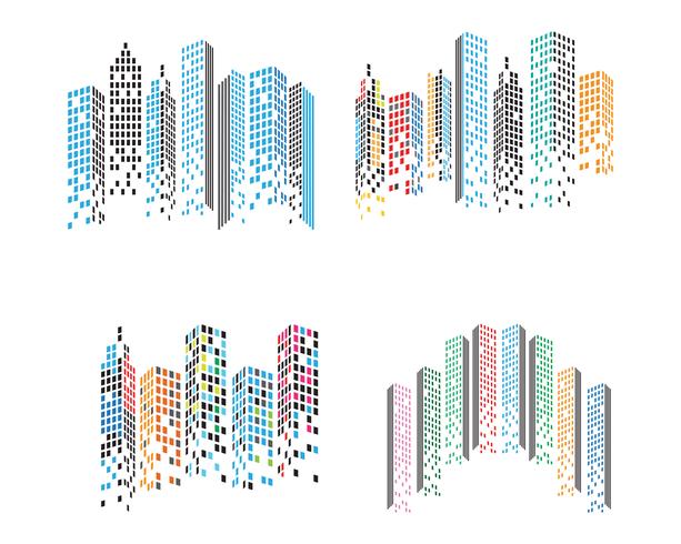 Modern City skyline. stads silhuett. vektor illustration i platt