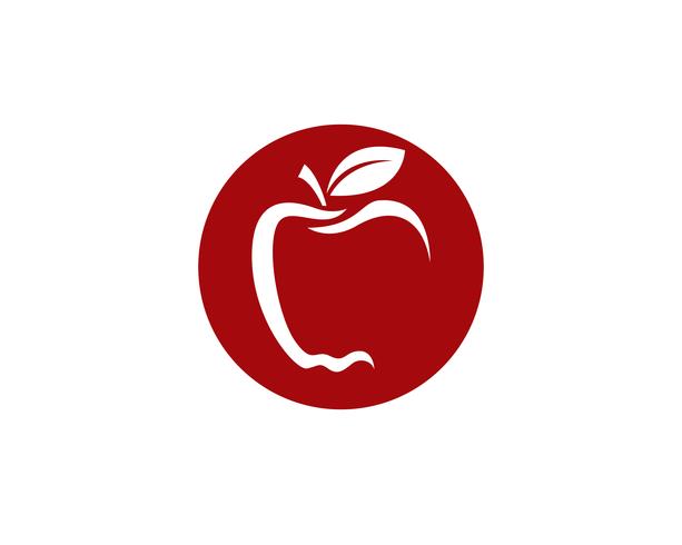 Apple-Vektorillustrationsdesignikonen-Logoschablone Vektor