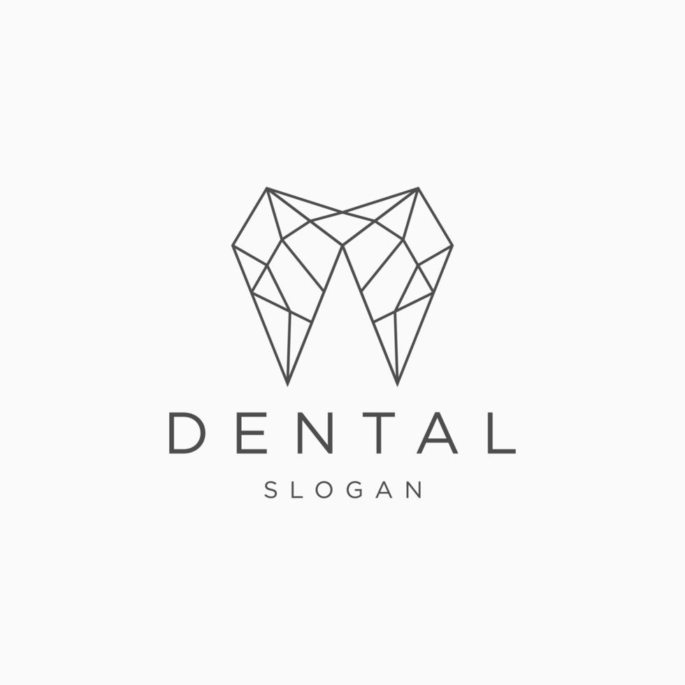 dental logotyp ikon designmall platt vektor