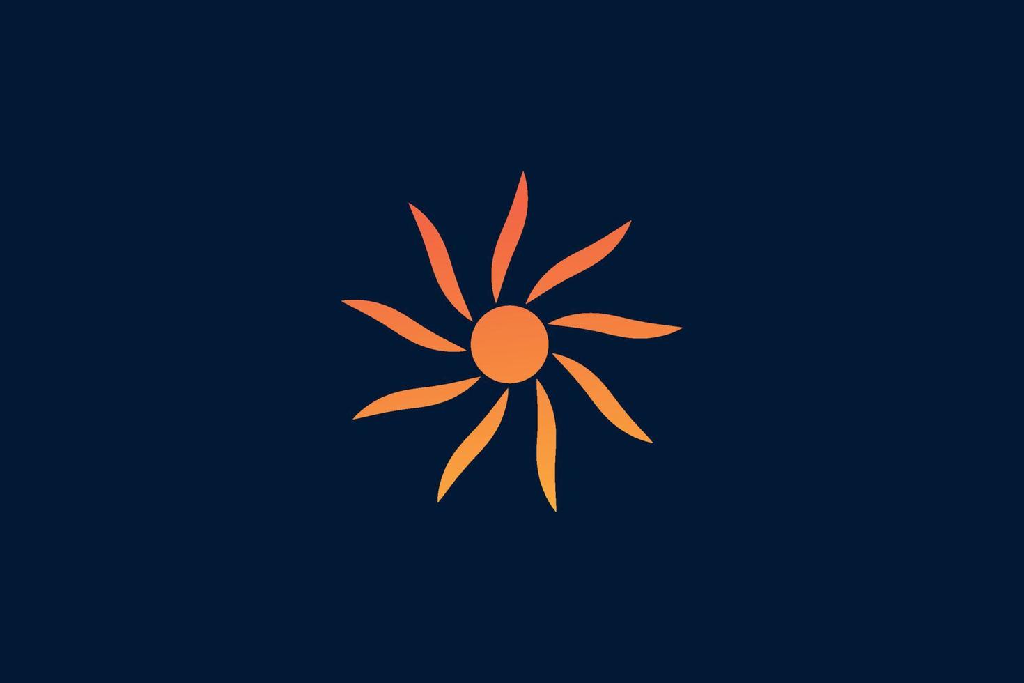 Sunburst-Logo-Design-Vorlage vektor