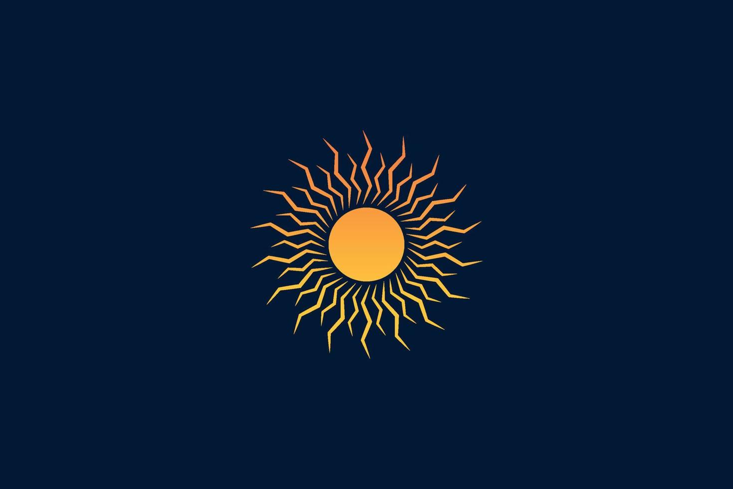 Sunburst-Logo-Design-Vorlage vektor