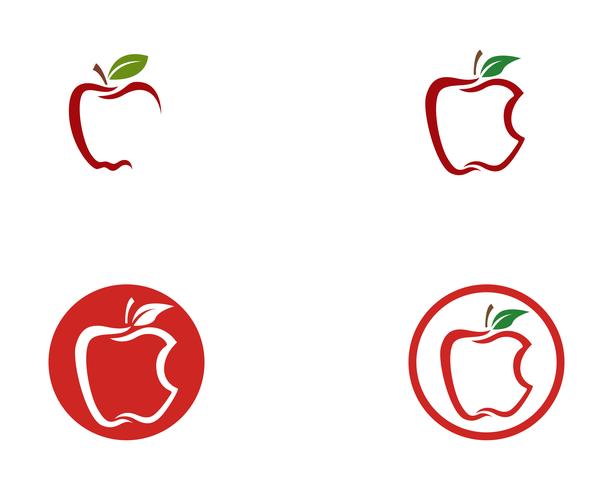 Apple-Vektorillustrationsdesignikonen-Logoschablone Vektor