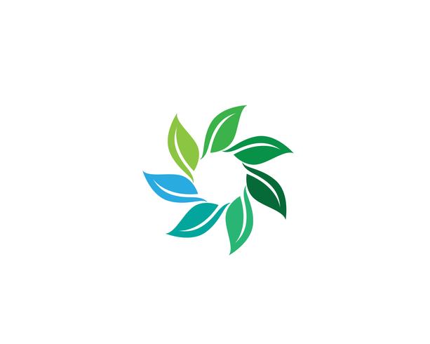 Blumenmuster Logo und Symbole weißen Hintergrund vektor