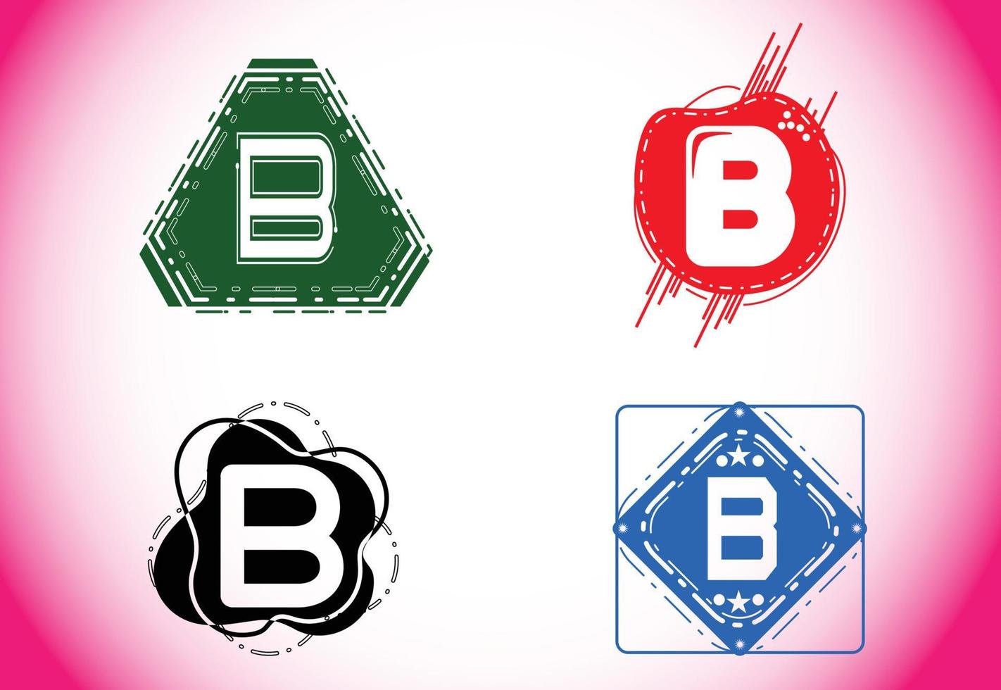 kreative b-brief-logo- und symbol-design-vorlage vektor