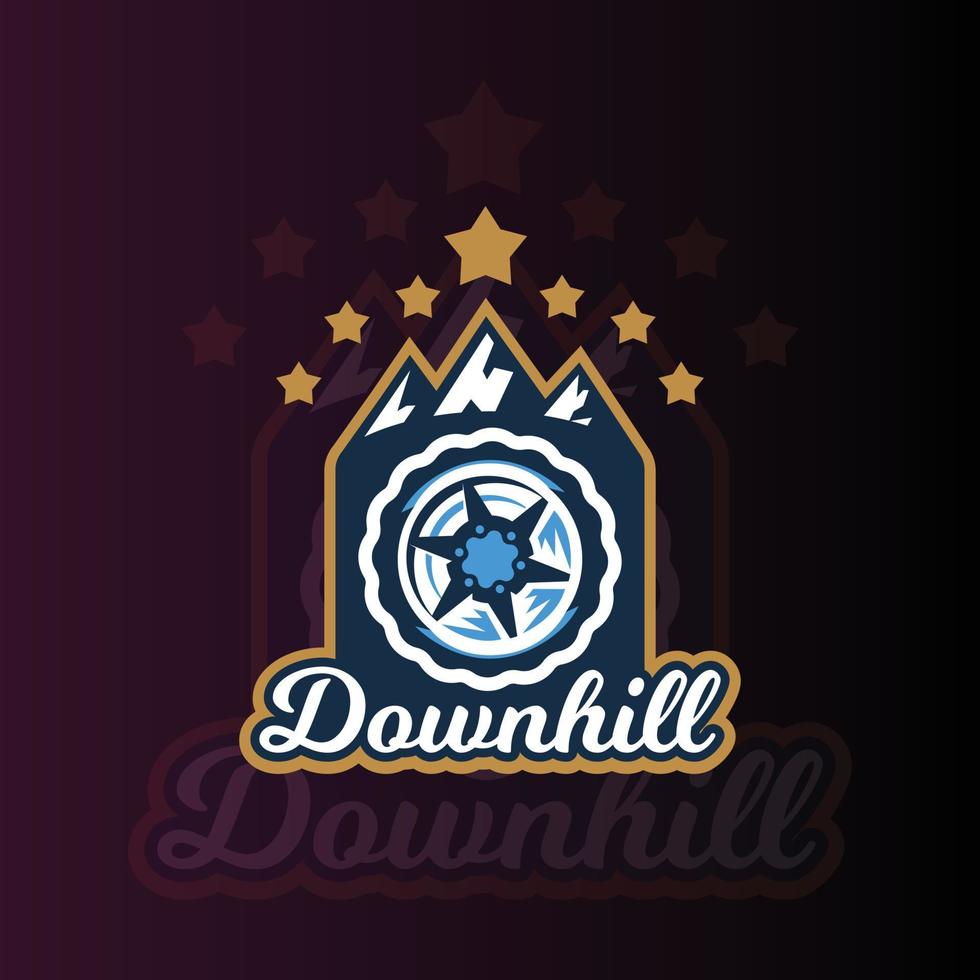 Downhill-E-Sport-Gaming-Logo-Vektorvorlage. Gaming-Logo. Sport-Logo-Design vektor