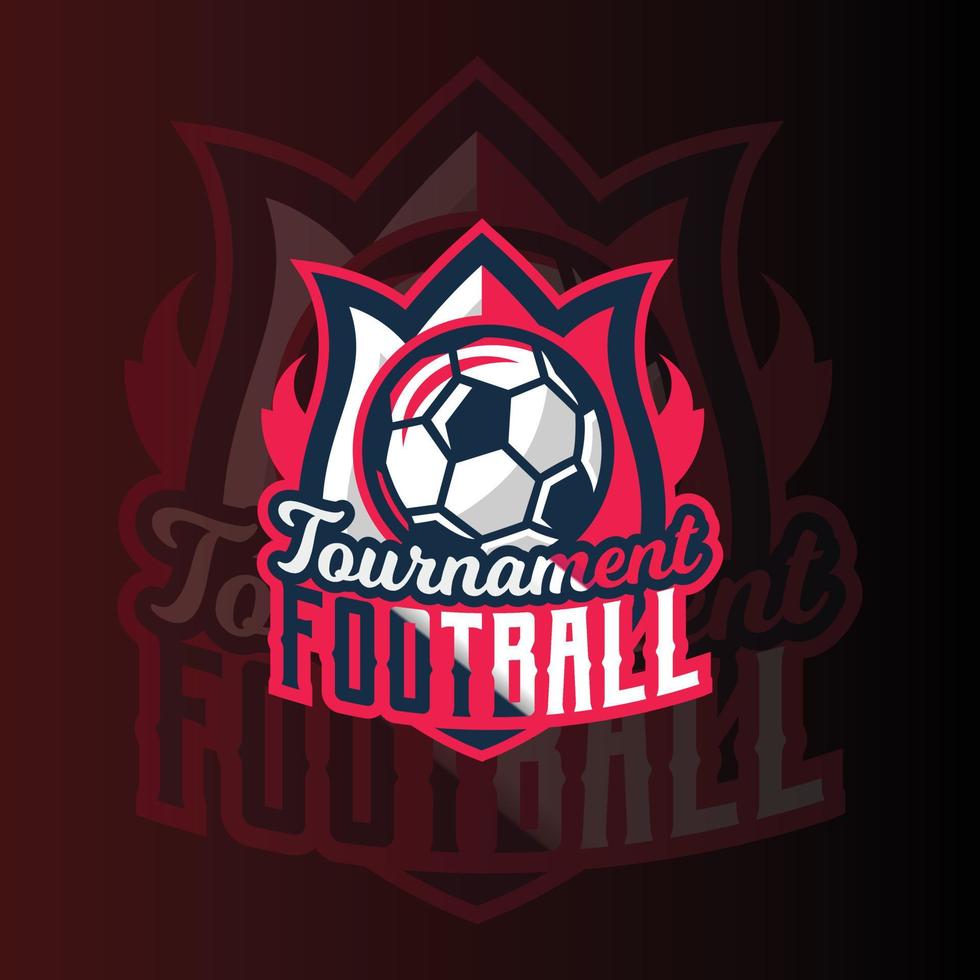 turnering fotboll e-sport gaming logotyp vektor mall. spellogotyp. design av sportlogotyp