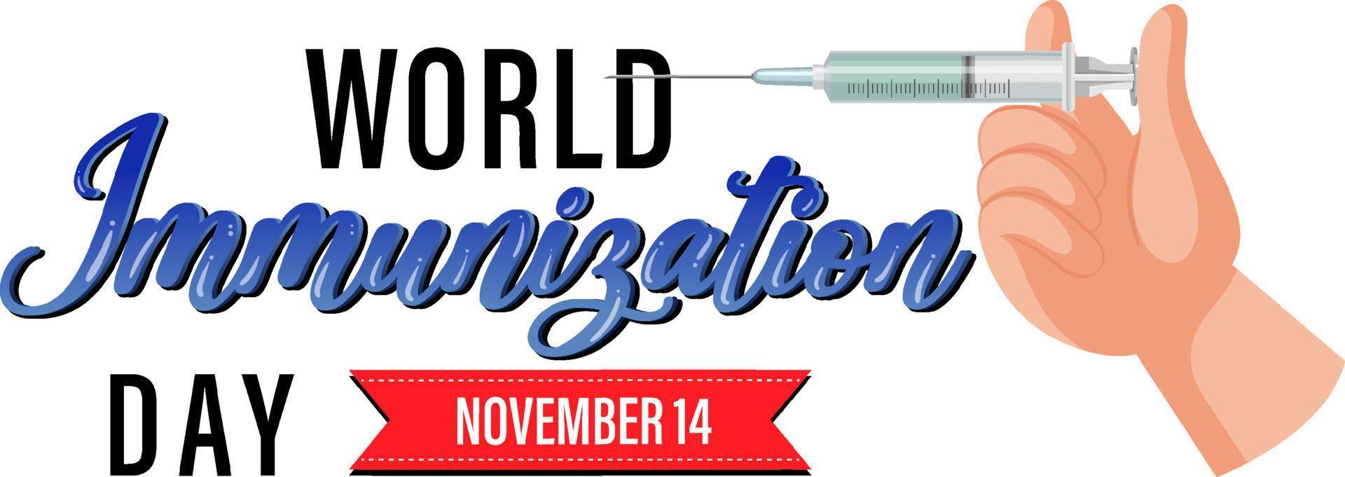 World immunization day banner design vektor