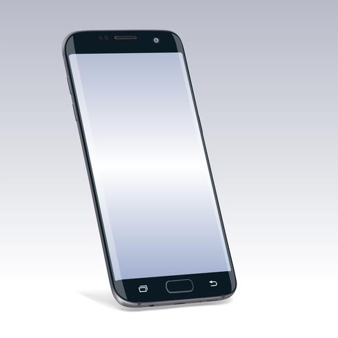 Realistisk ny svart smartphone enhet mock up vektor