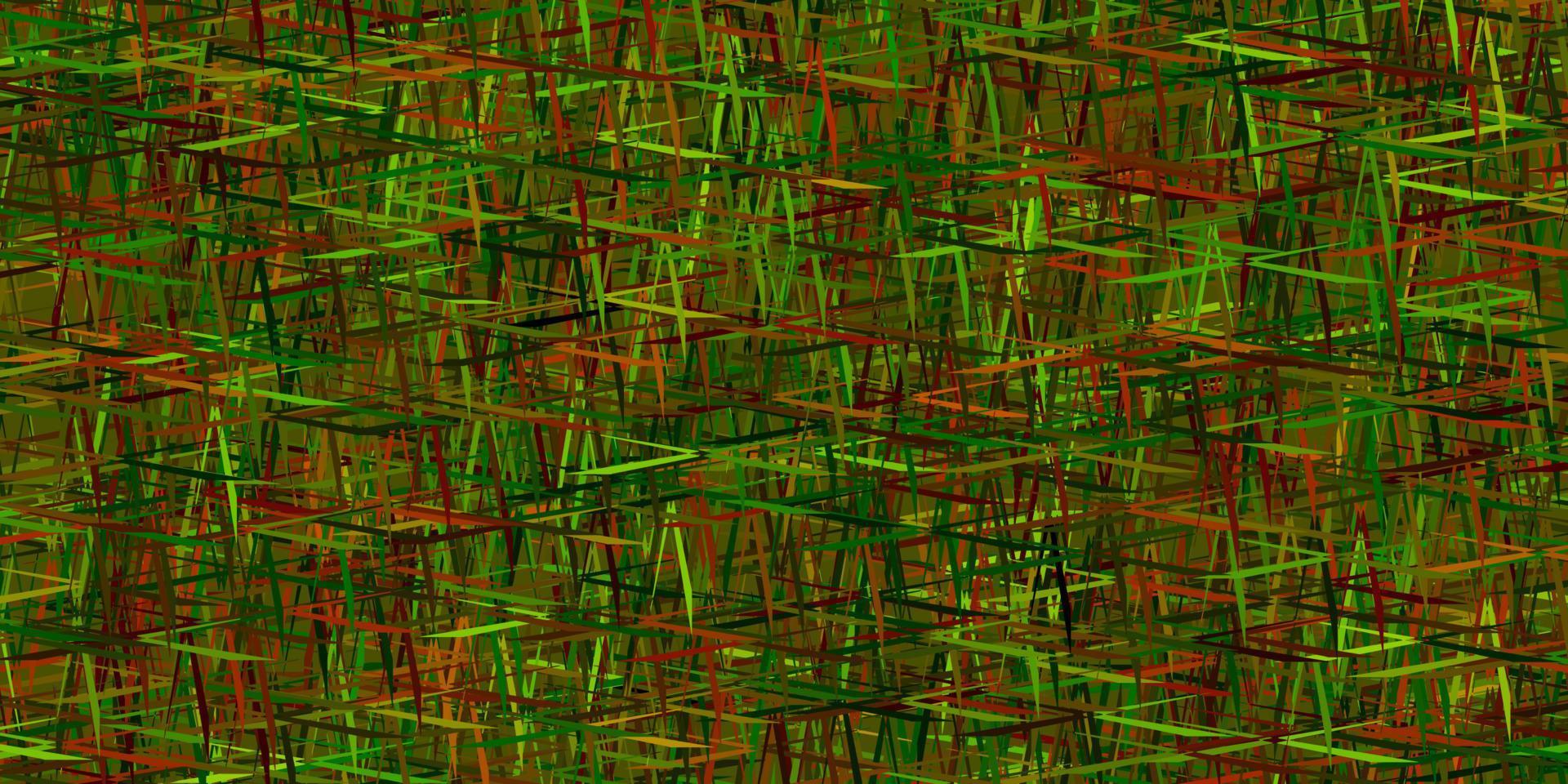 dunkelgrüner, gelber Vektorhintergrund mit geraden Linien. vektor