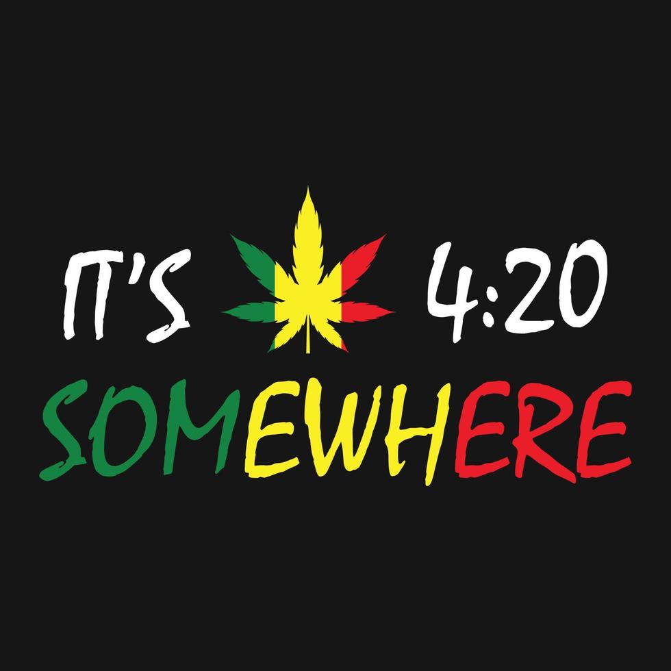 Cannabis-Unkraut-Marihuana-Stoner-T-Shirt-Vektor vektor
