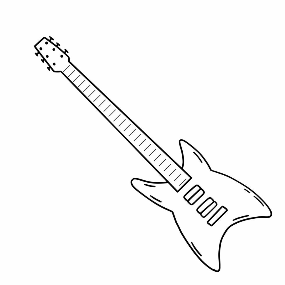 elgitarr. musik instrument. vektor doodle illustration.