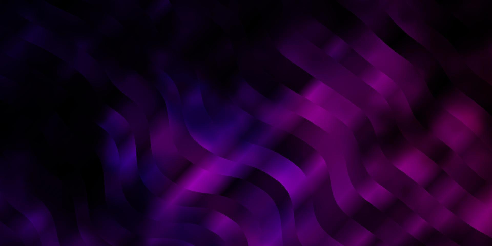 mörk lila vektormall med böjda linjer. vektor