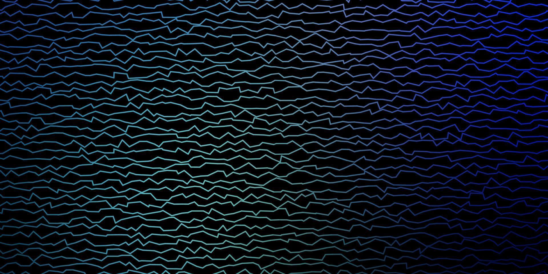 dunkelblaue Vektorschablone mit gekrümmten Linien. vektor