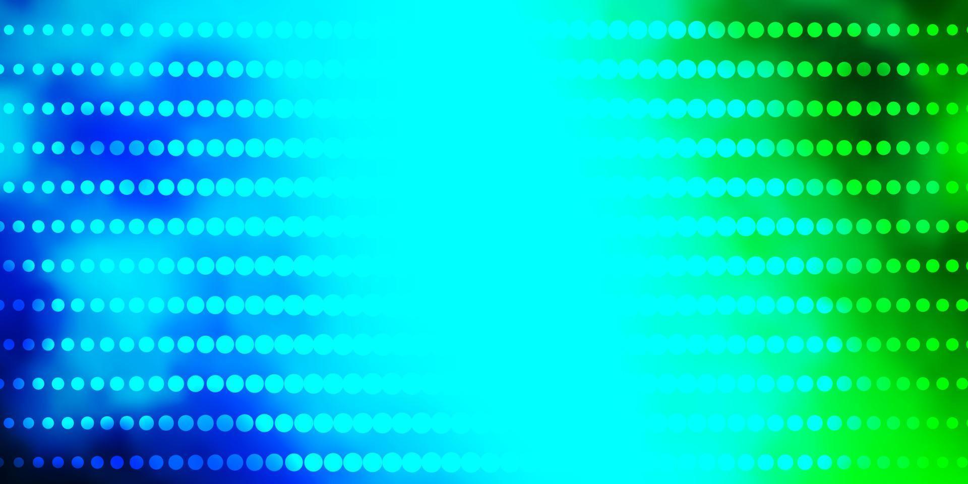 ljusblått, grönt vektormönster med cirklar. vektor