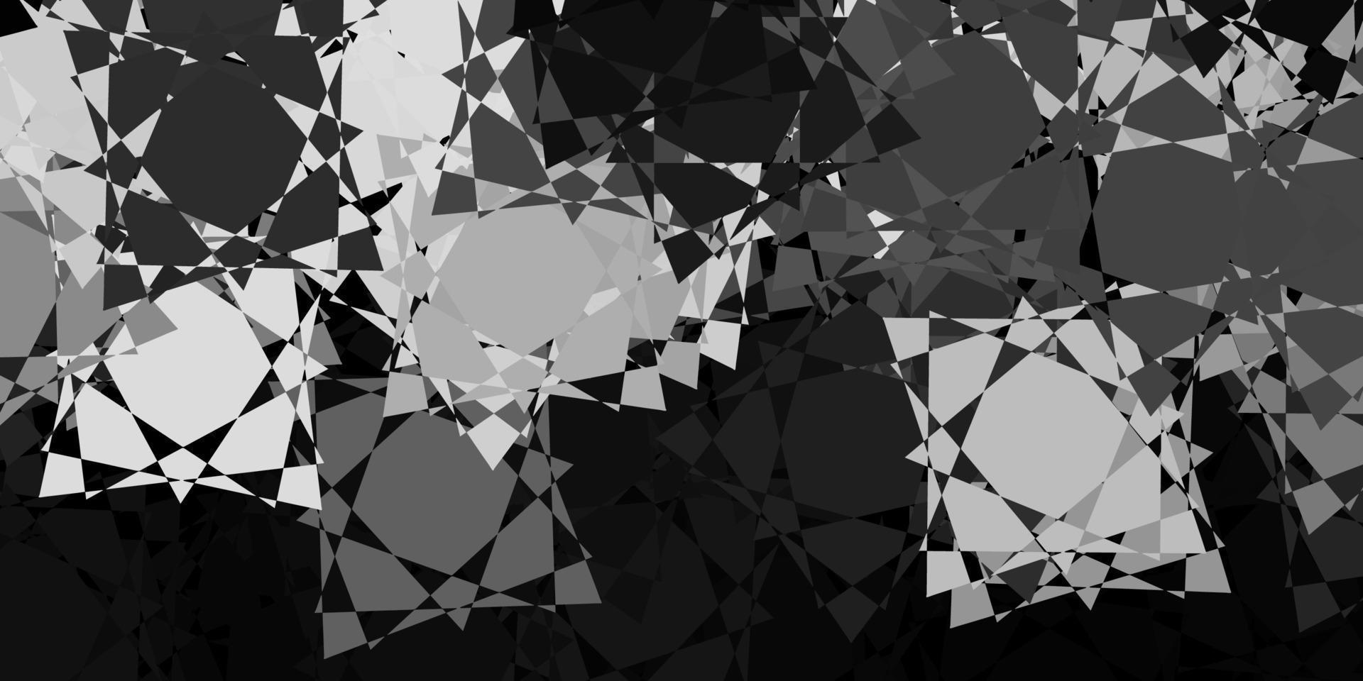 mörkgrå vektormönster med månghörniga former. vektor