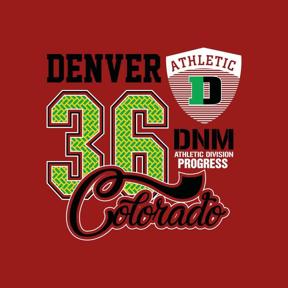 denver colorado element der männermode und der modernen stadt im typografie-grafikdesign.vektorillustration.tshirt, kleidung, bekleidung und andere verwendungen vektor