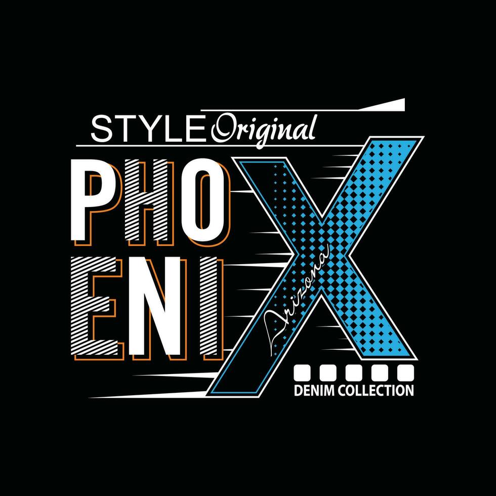 phoenix arizona element av män mode och modern stad i typografi grafisk design.vector illustration.tshirt,clothing,apparel and other uses vektor