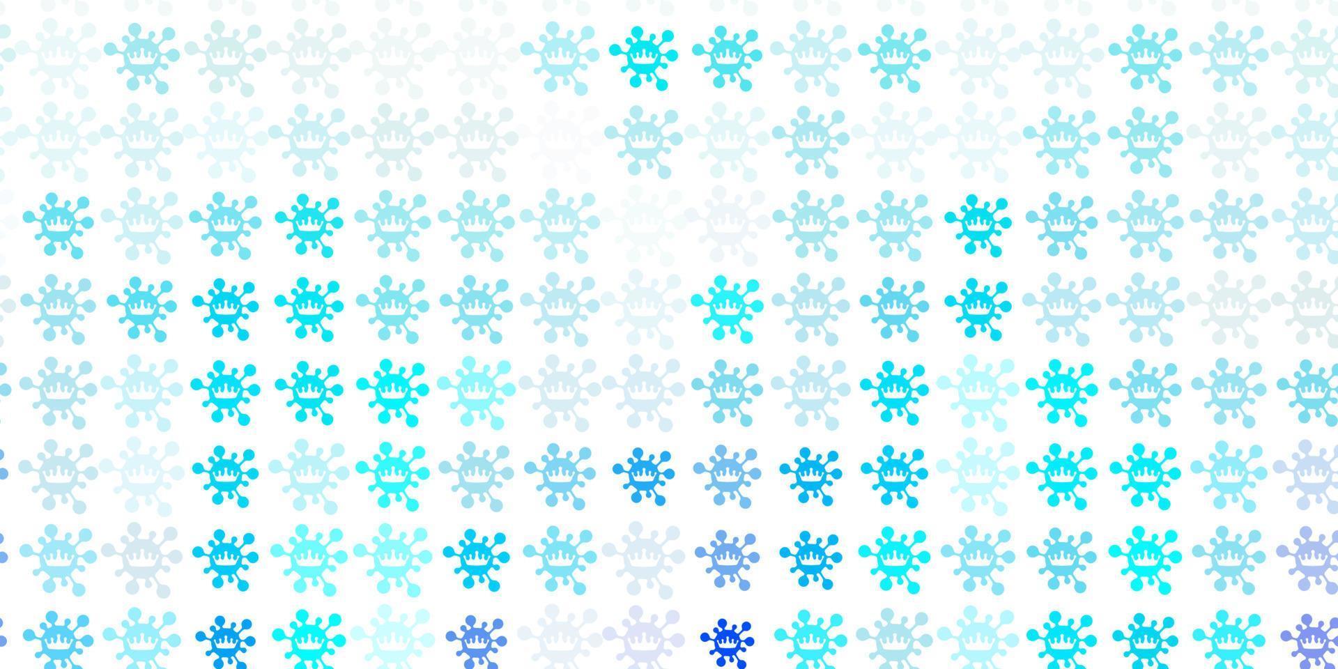 hellblauer Vektorhintergrund mit Virensymbolen. vektor