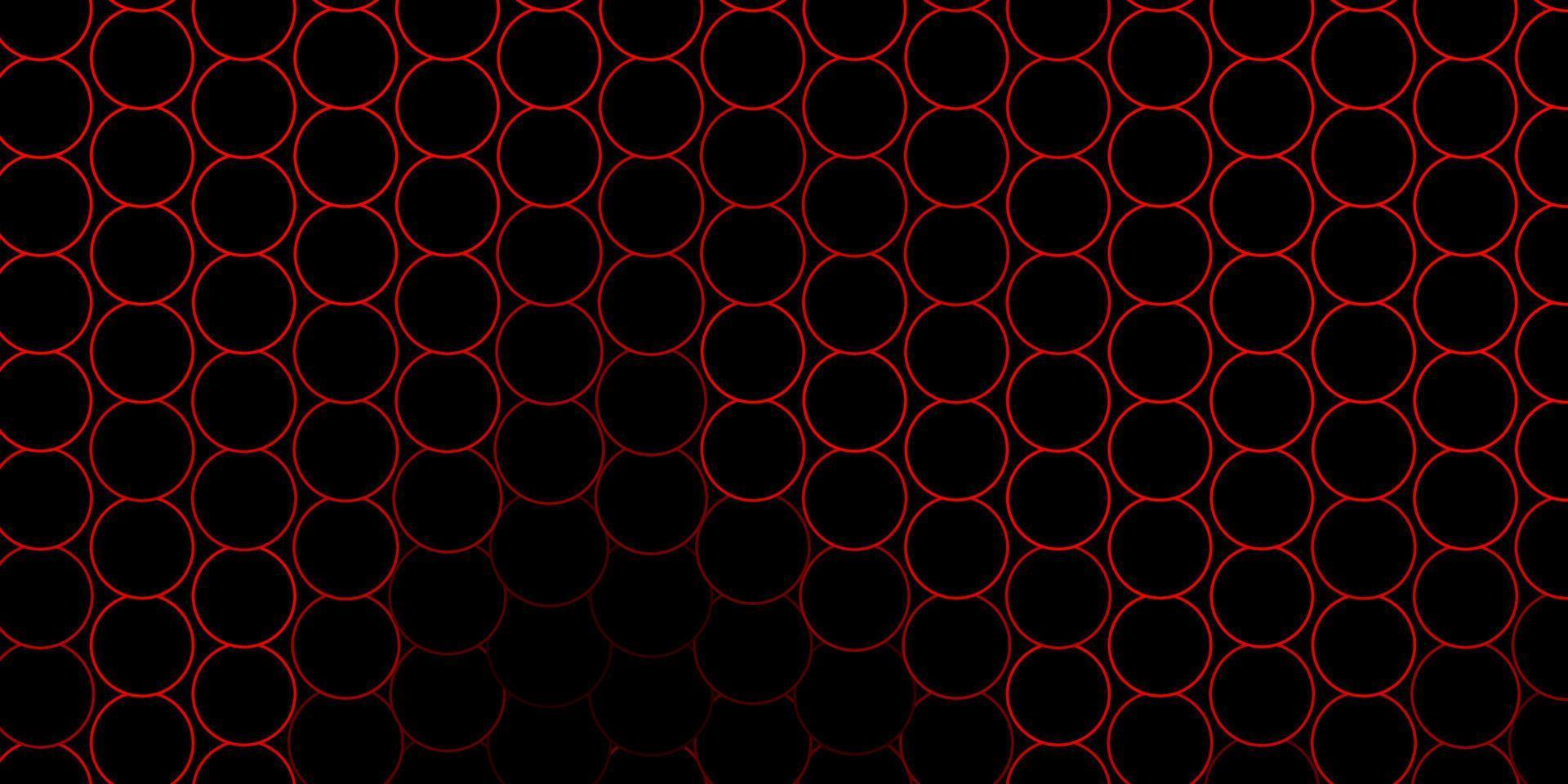 mörk röd vektormall med cirklar. vektor
