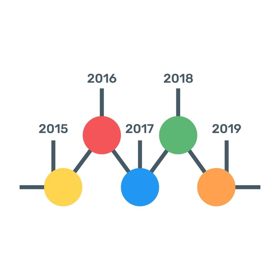 ein binäres Baumdiagramm-Symbol im flachen Design vektor