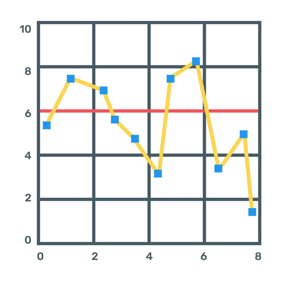 Datendiagramm-Symbol, flacher editierbarer Vektor