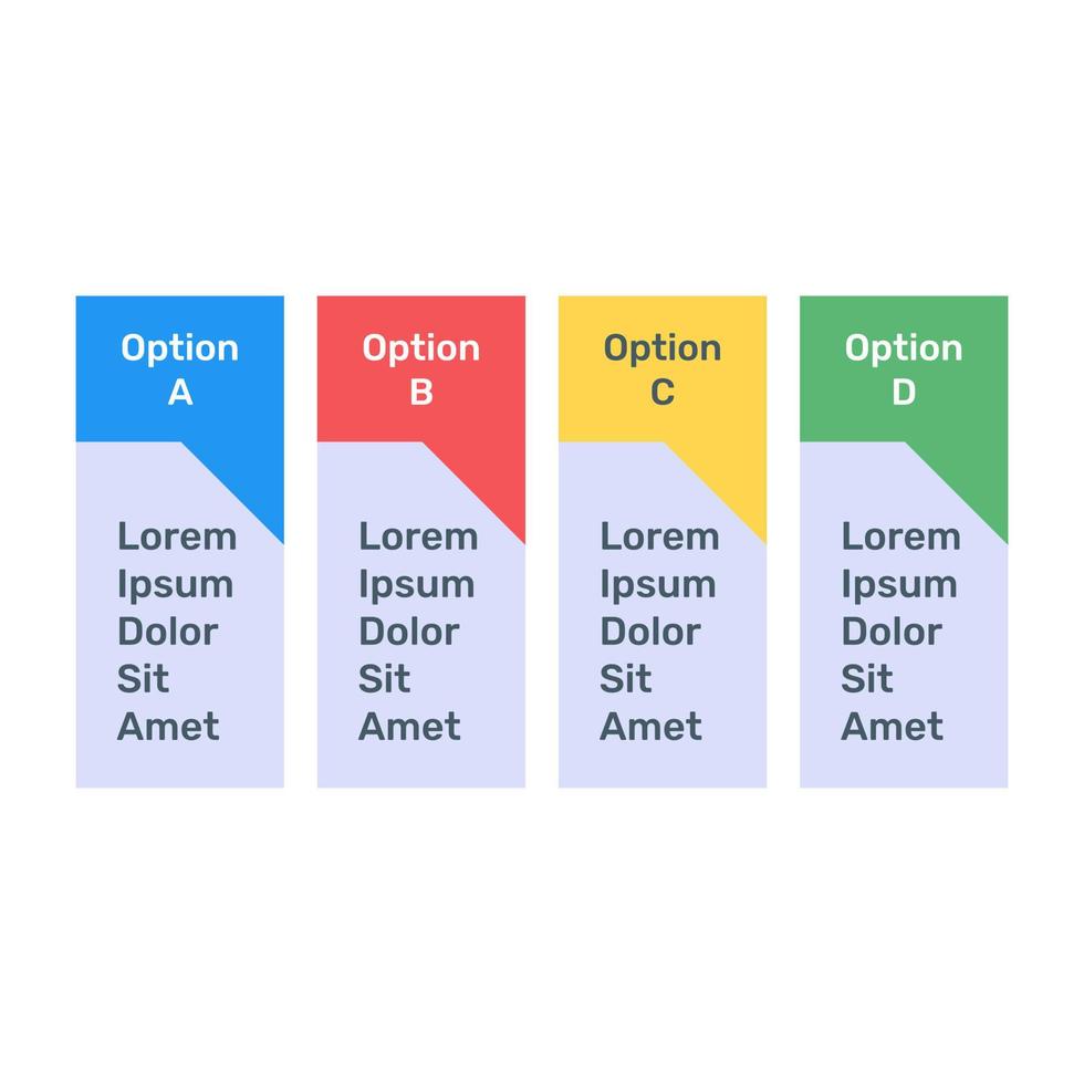 Infografik-Symbol für Schrittetiketten im flachen Design vektor