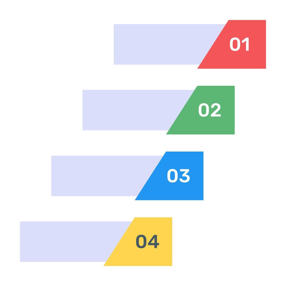 ein Timeline-Infografik-Symbol im flachen Design vektor