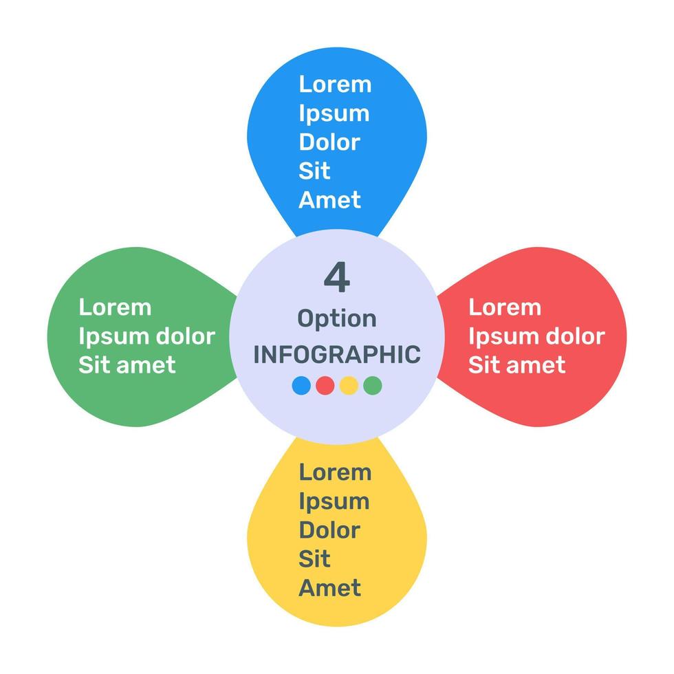 färgglad blommig infographic vektor