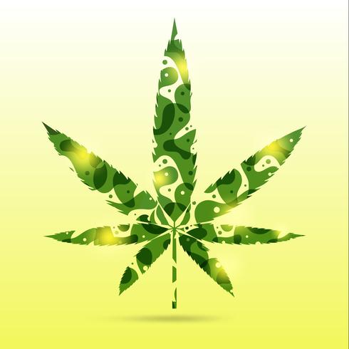 abstrakta cannabisbladen vektor