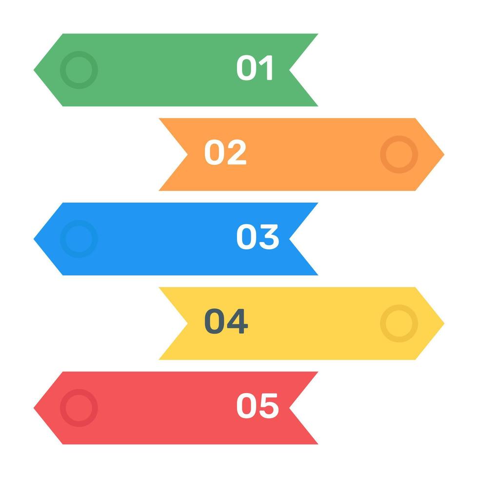 ein Timeline-Infografik-Symbol im flachen Design vektor