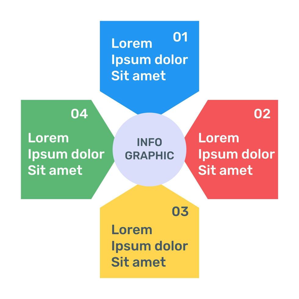 Geschäftsdatendarstellung durch Pfeile Infografik in flachem Symbol vektor