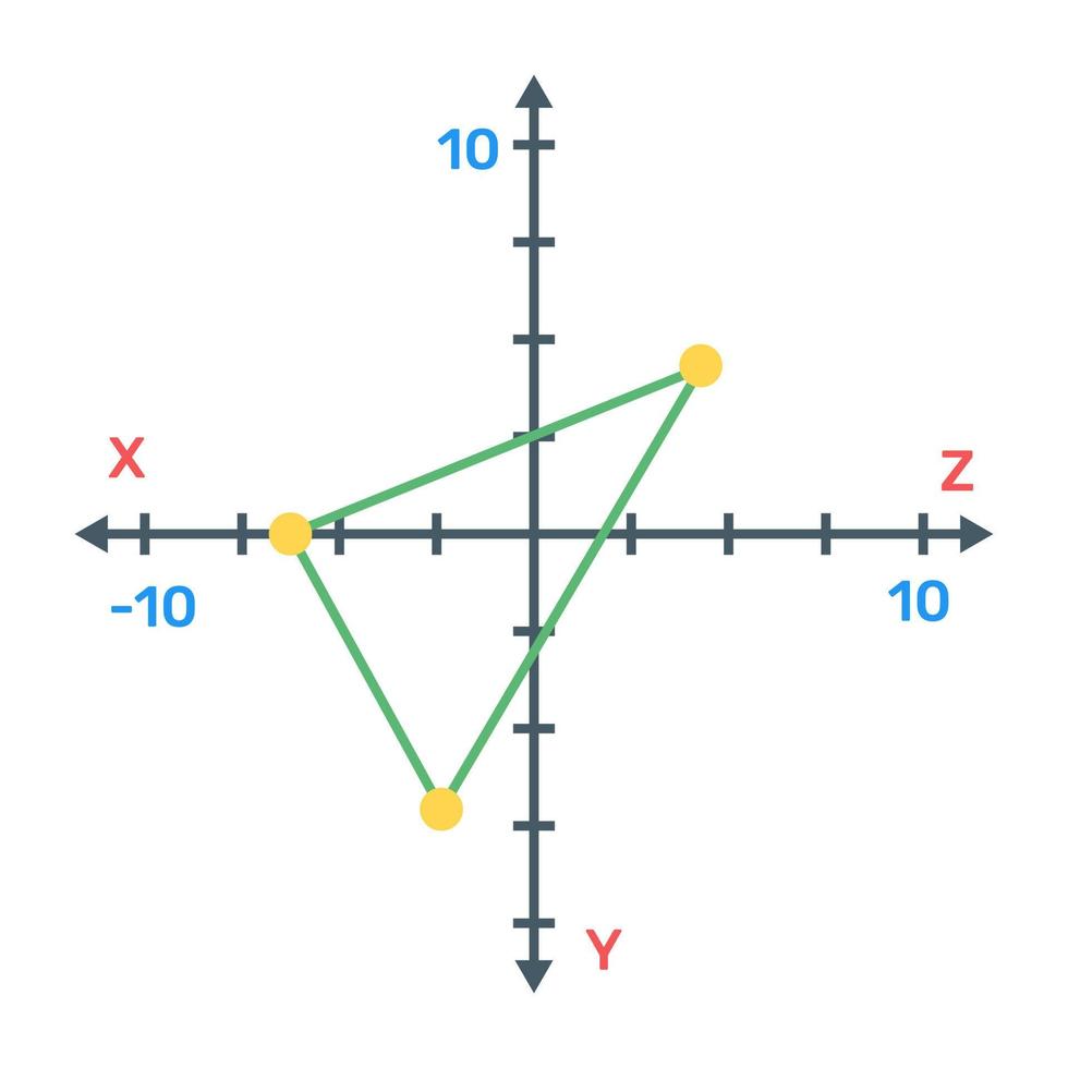 Symbol der kartesischen Analytik in bearbeitbarem Design vektor