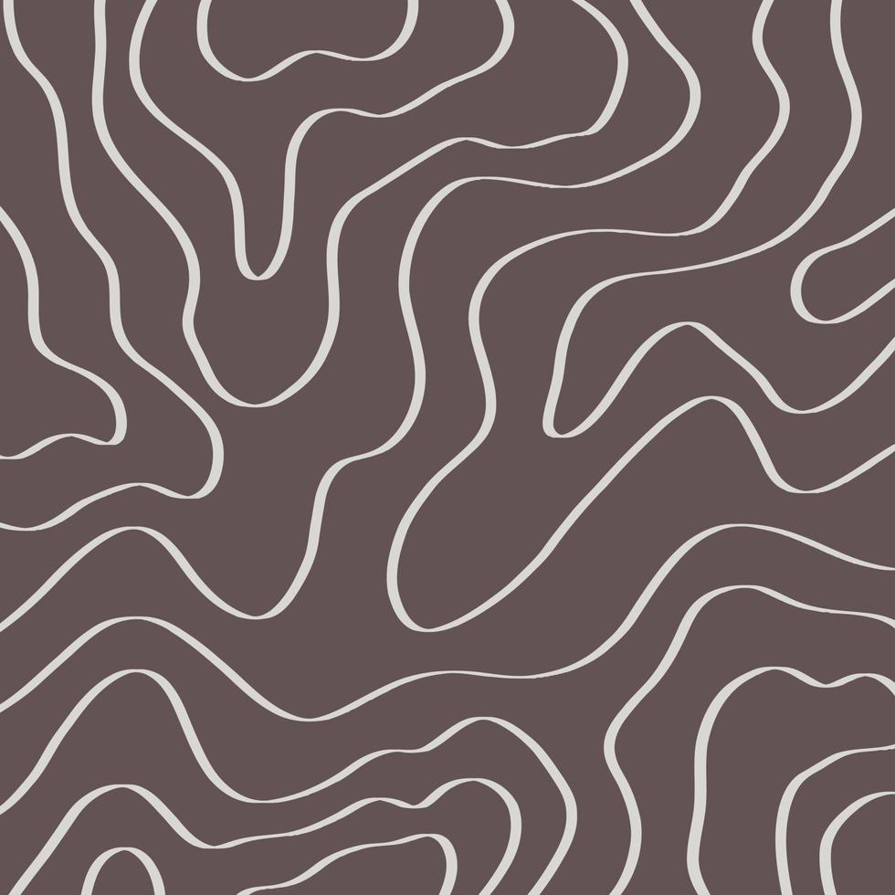minimalistiska bruna tunna kalligrafi vågiga linjer vektor