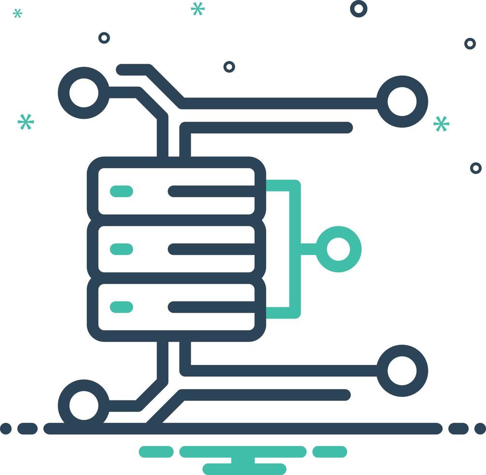 Mischsymbol für Big-Data-Analyse vektor