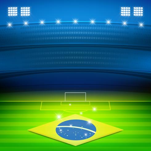 Brasilien Fußballstadion Hintergrund vektor