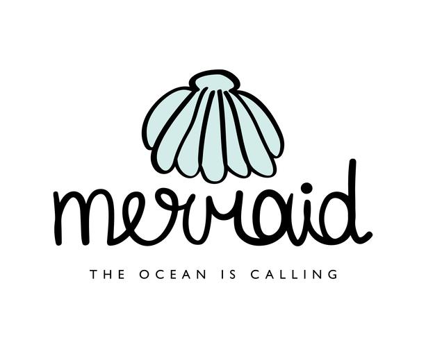 Mermaid design med havsskal vektor