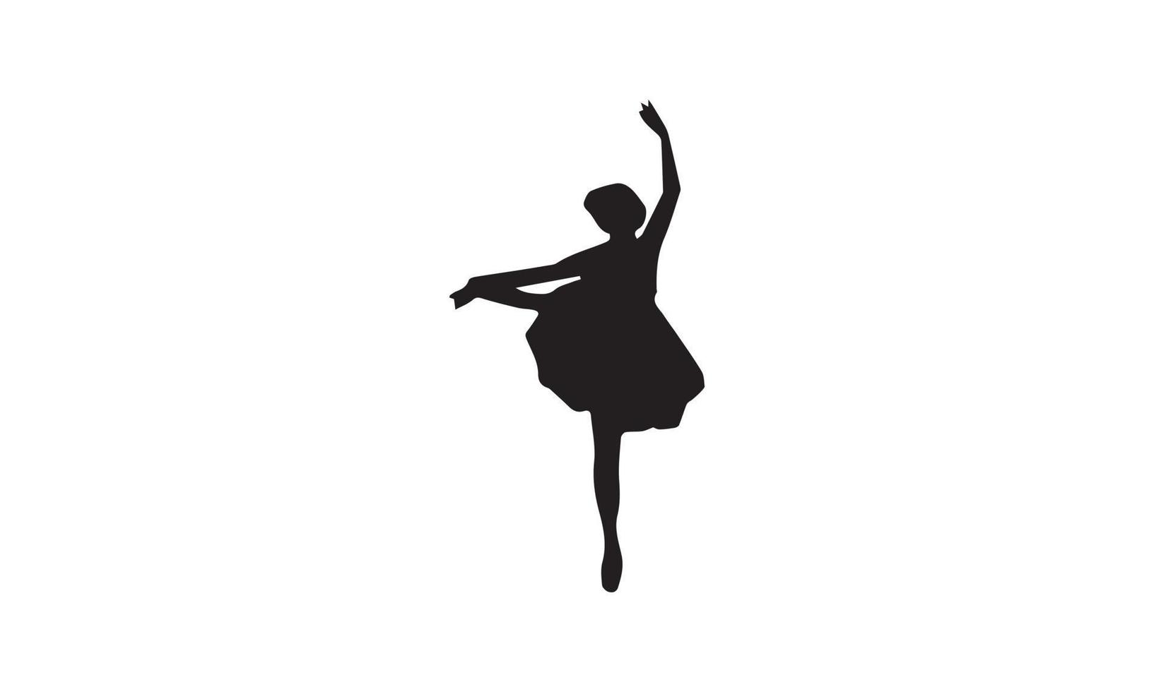 tanzende Frauen-Vektor-Illustration schwarz und weiß vektor