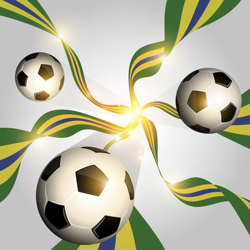 Fotboll med flaggor vektor